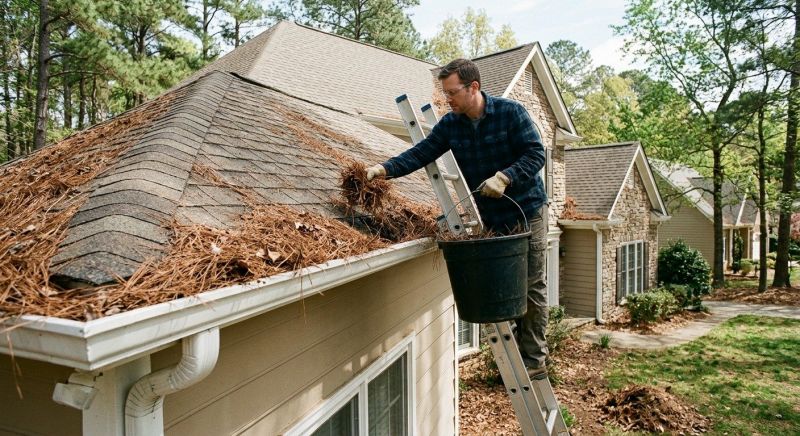 Gutter Pine Needle Removal in Bergen County, NJ