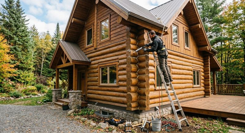 Log Home Weatherproofing in Redmond, WA