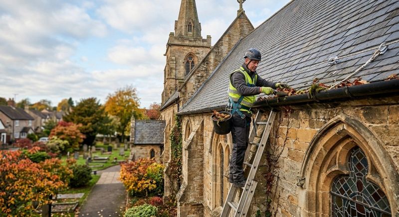Church Gutter Cleaning in Sacramento, CA