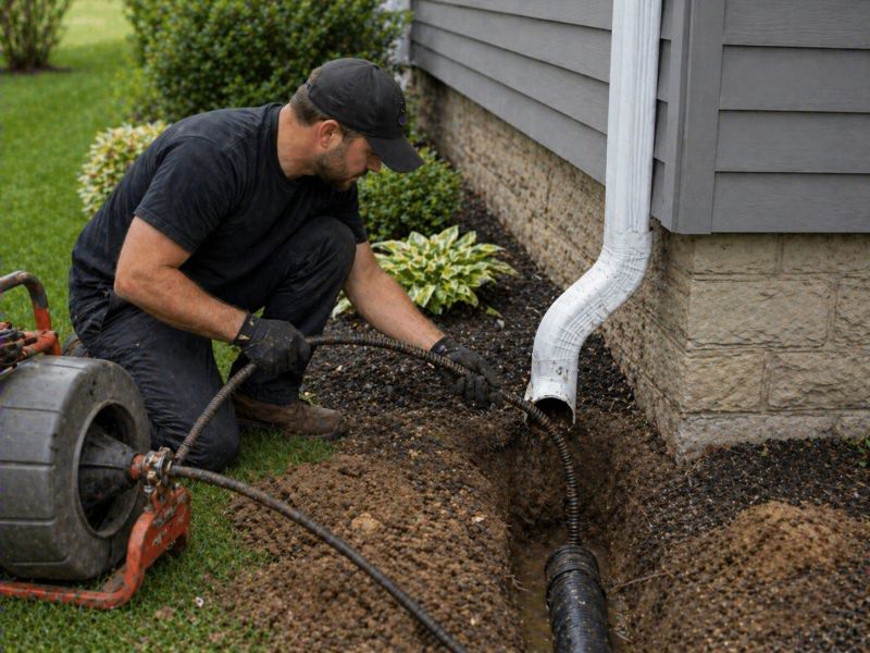 Downspout Snaking in Monmouth County, NJ