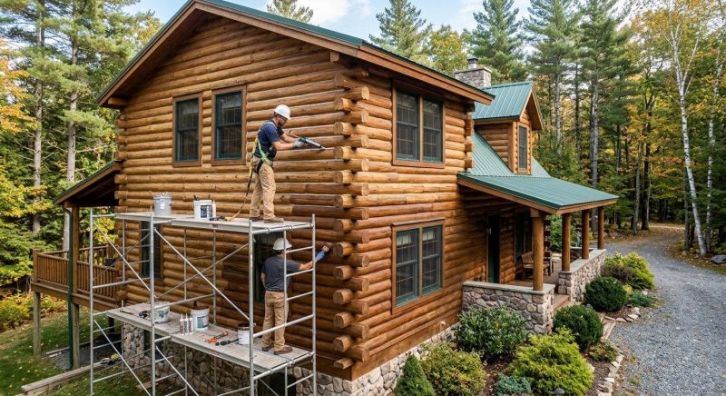 Log Home Weatherproofing in Kitsap County, WA