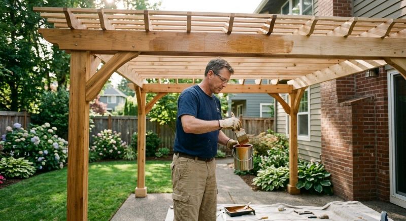 Pergola Sealing in Tacoma, WA